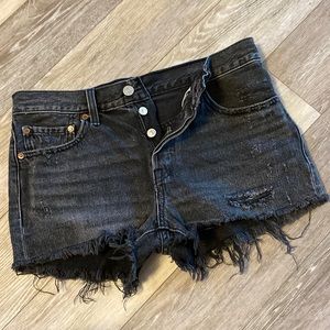 Levi’s Lunar Black Button up Jean Shorts